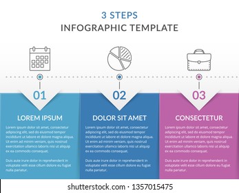 Infographic template with 3 steps, workflow, process chart, vector eps10 illustration