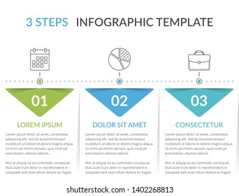 Infographic template with 3 steps, workflow, process chart, vector eps10 illustration