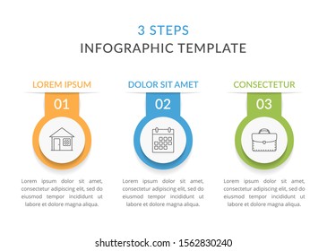 Infographic template with 3 steps, workflow, process chart, vector eps10 illustration