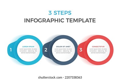 Infographic Template 3 Steps Workflow Process Stock Vector (Royalty ...