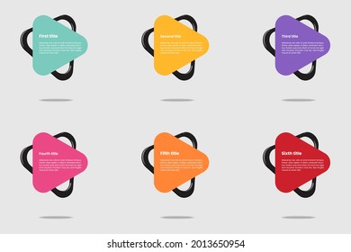 Plantilla infográfica con forma 3d. Se puede utilizar para el diagrama de procesos, presentaciones, diseño de flujo de trabajo, diagrama de flujo, gráfico de información.