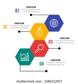 Infographic template with 4 options. Can be used for workflow layout, report and business presentation 
