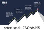 Infographic template with 4 options or steps. Mountain. Can be used for workflow layout, diagram, banner, webdesign. Vector illustration
