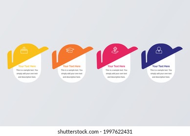 Infographic template with 4 options or steps vector image