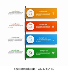 Infographic template with 4 options or steps.