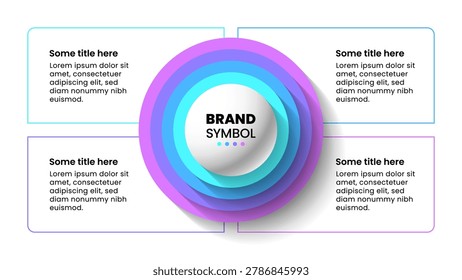 Infographic template with 4 options or steps. Can be used for workflow layout, diagram, banner, webdesign. Vector illustration