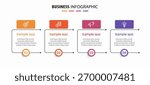  Infographic template with 4 options, workflow, process chart. Can be used for workflow layout, diagram, annual report, web design, steps or processes
