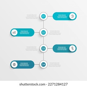 Infographic template with 4 options, workflow, process chart. Can be used for workflow layout, diagram, annual report, web design, steps or processes  