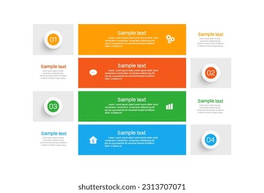 Infographic template with 4 options, workflow, process chart. Can be used for workflow layout, diagram, annual report, web design, steps or processes 