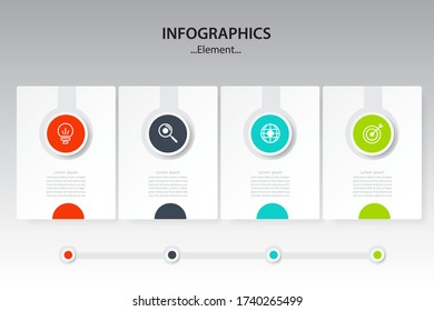 Infographic template with 4 options.Business concept. Can be used for Presentation,workflow layout, diagram, annual report, web design.editable.vectordesign illustration eps.10