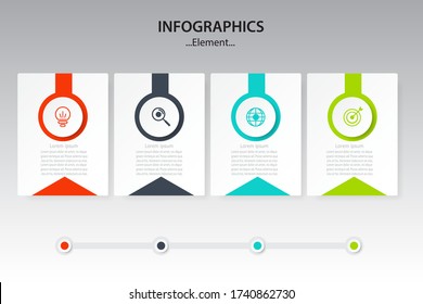 Infographic template with 4 options.Business concept. Can be used for Presentation,workflow layout, diagram, annual report, web design.editable.vectordesign illustration eps.10