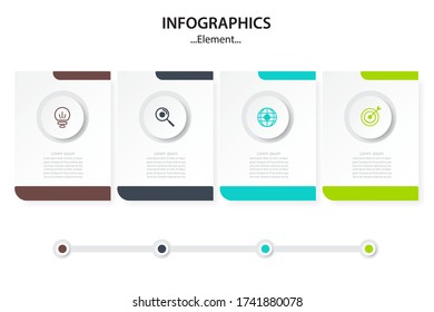 Infographic template with 4 options.Business concept. Can be used for Presentation,workflow layout, diagram, annual report, web design.editable.vectordesign illustration eps.10