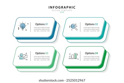 Infographic template 4 Step timeline journey isolated background, Data visualization flat simple design. presentation graph. Business timeline creator 4 options, vector illustration.