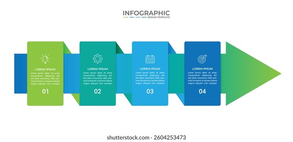 Infographic template. 4 Step timeline journey, Flat simple infographics design template. Presentation graph. Business concept with icon 4 options or steps.