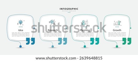 Infographic template 4 Step timeline journey isolated background, Data visualization flat simple design. presentation graph. Business timeline creator 4 options, vector illustration.
