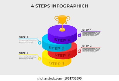 Infographic template with 4 steps