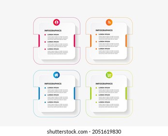 Infografische Vorlage mit 4 Schritten