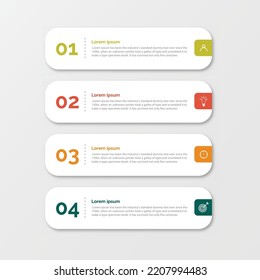 Infographic template with 4 steps