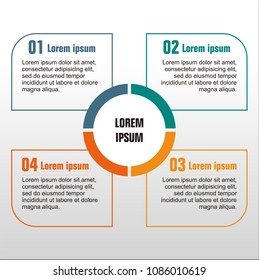 Infographic template with 4 steps, option vector eps 10 illustration.