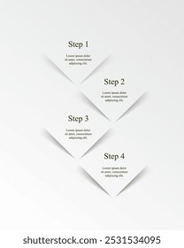 Infographic template with 4 steps, options, parts or processes.