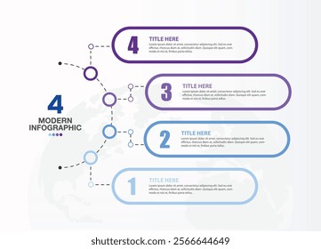 Infographic template with 4 steps, process or options, process chart, Used for process diagram, presentations, workflow layout, flow chart, infograph. Vector eps10 illustration.
