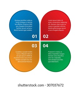 Infographic template. 4 steps, processes, options and concepts of Business. Graph and chart Diagram. Template. Business concepts. Vector. EPS10. Illustration
