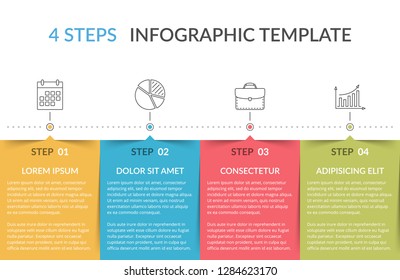 Infographic template with 4 steps, workflow, process chart, vector eps10 illustration
