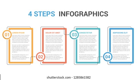 Infographic template with 4 steps, workflow, process chart, vector eps10 illustration