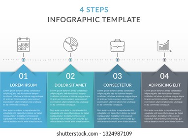 Infographic template with 4 steps, workflow, process chart, vector eps10 illustration