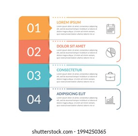 Infographic template with 4 steps, workflow, process chart, vector eps10 illustration