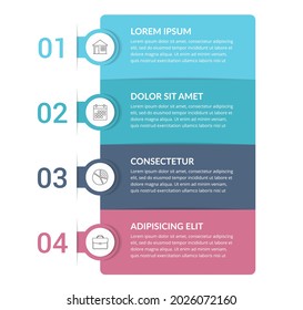 Infographic template with 4 steps, workflow, process chart, vector eps10 illustration
