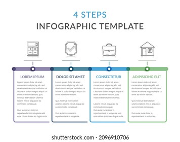 Infographic template with 4 steps, workflow, process chart, vector eps10 illustration