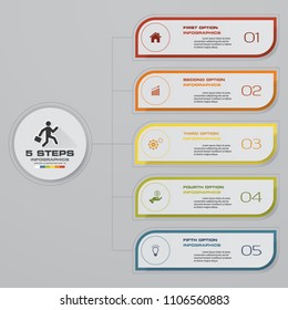 
Infographic template with 5 options. EPS 10.