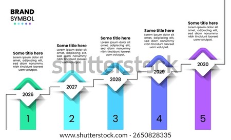 Infographic template with 5 options or steps. Timeline. Can be used for workflow layout, diagram, banner, webdesign. Vector illustration