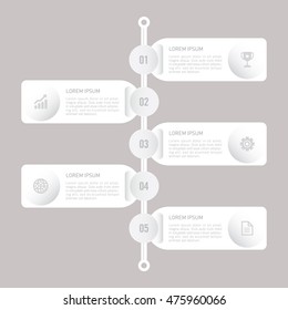 infographic template with 5 steps