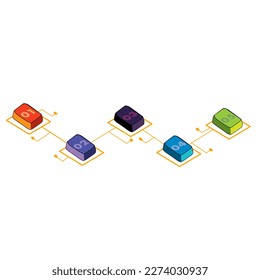 infographic template with 5 steps. Business circle template with options for brochure, diagram, workflow, timeline, web design.