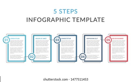 Infographic template with 5 steps, workflow, process chart, vector eps10 illustration