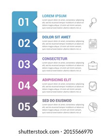 Infographic template with 5 steps, workflow, process chart, vector eps10 illustration