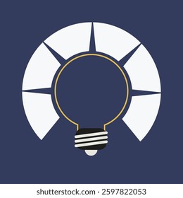 Infographic template, 6 options process, electrical energy concept, light bulb
