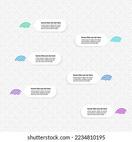 Infographic template with 6 options or steps. Can be used for workflow layout, diagram, banner, webdesign. Vector illustration