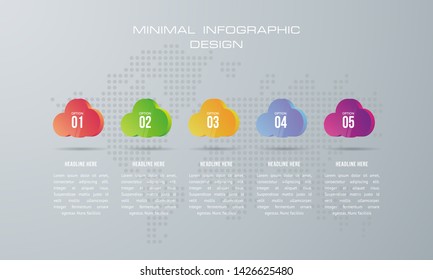 Infographic template with 6 options, workflow, process chart,Timeline infographics design vector can be used for workflow layout, diagram, annual report, web design, steps or processes. - Vector