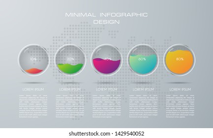 Infographic template with 6 options, workflow, process chart,Timeline infographics design vector can be used for workflow layout, diagram, annual report, web design, steps or processes. - Vector