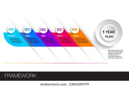 infographic template 6 step 6 year plan for business direction, marketing strategy, diagram, data, growth, arrow timeline, for presentation report and progress