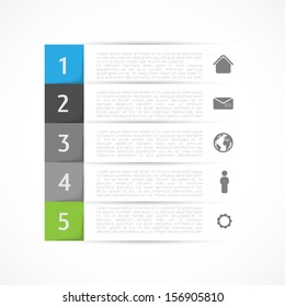 infographic template, abstract colorful banners, tags, labels