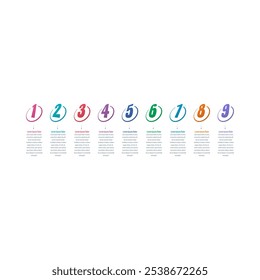 infographic template for annual report, magazine. infographic template for business, education, industry, science world. nine steps information template. 1-9 numbers infographic template