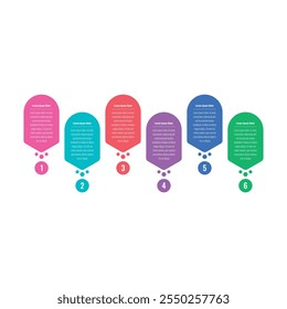 infographic template for annual report, magazine. infographic template for business, education, science world. geometric information template. six steps information template