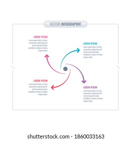Infographic template with arrow signs. information template