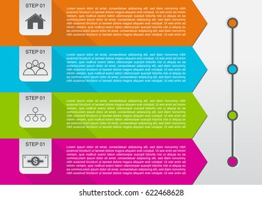 Infographic template arrow style vector illustration