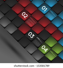 infographic template background, squares, shadows