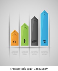 infographic template banners, chart with icons